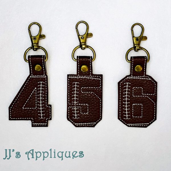 Football Numbers Key Fob Set - Image 3