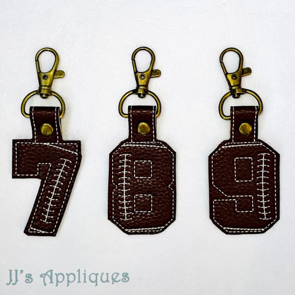 Football Numbers Key Fob Set - Image 4