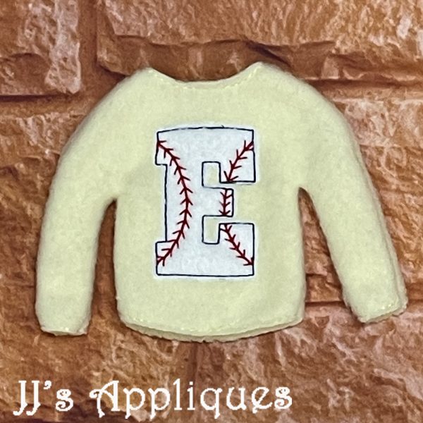 Baseball Letter E Elf Sweater