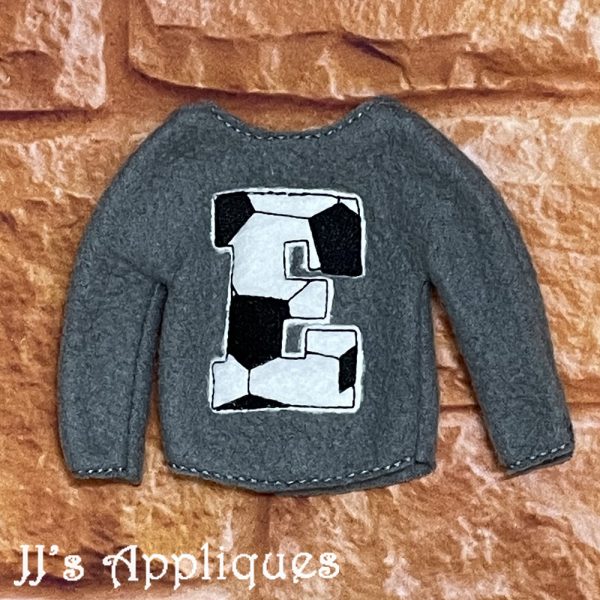 Soccer Ball Letter E Elf Sweater