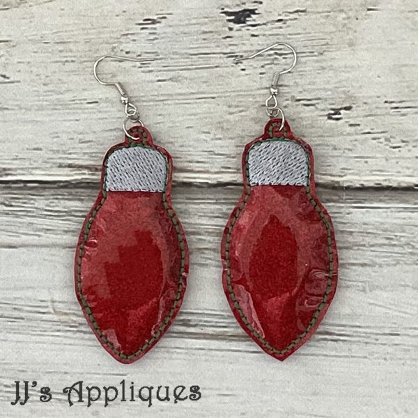 Flashing Christmas Light Bulb Earrings - Image 2