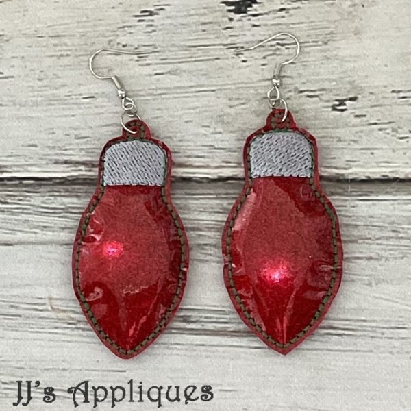 Flashing Christmas Light Bulb Earrings