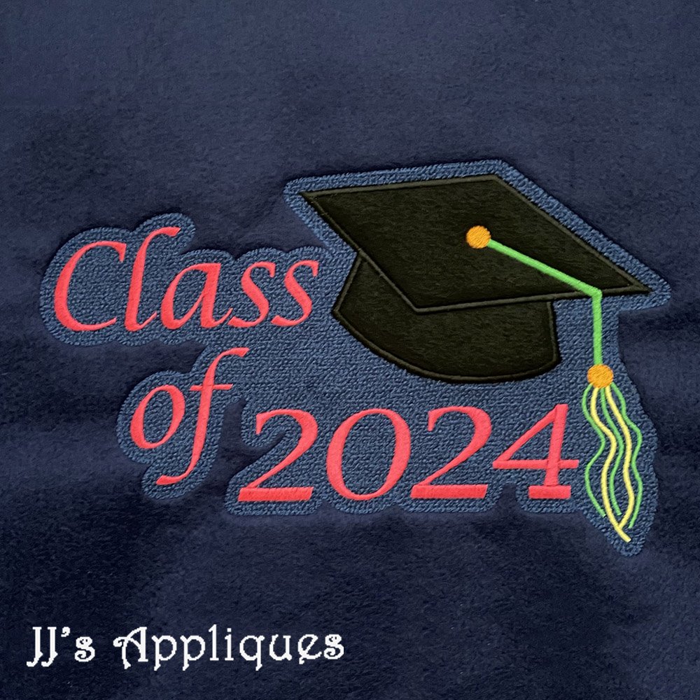 Class Of 2024 Blanket Design JJ S Appliqu S Machine Embroidery   Class Of 2024 Blkt 