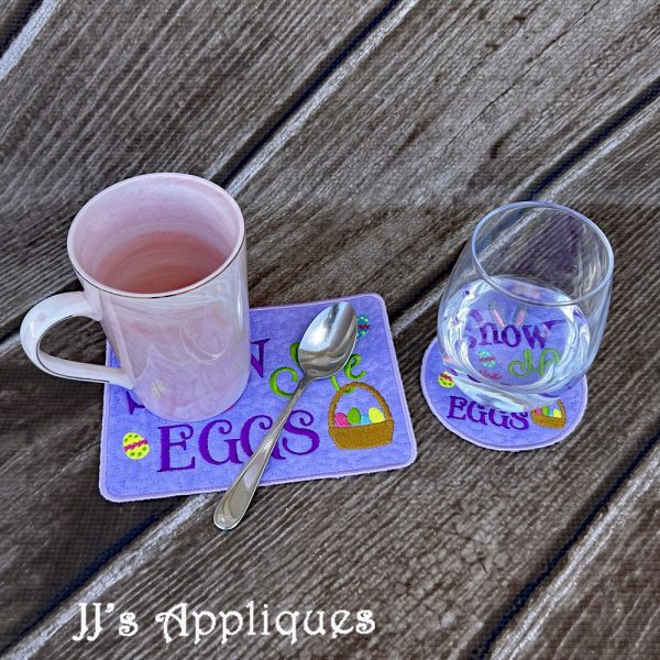 Show Me the Eggs Coaster & Mug Rug Set - Image 2