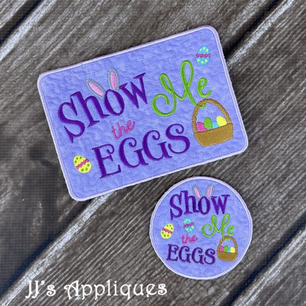 Show Me the Eggs Coaster & Mug Rug Set