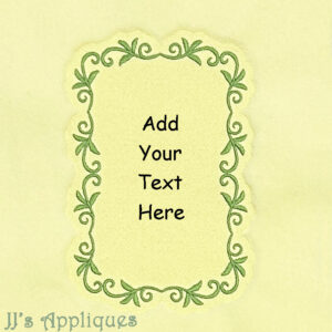 Scroll Edge Frame Knockdown Stitch Blank