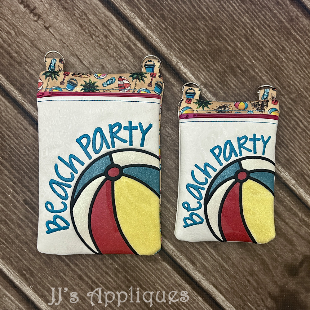 Beach Party Vinyl Zipper Purse - Lined - Image 3