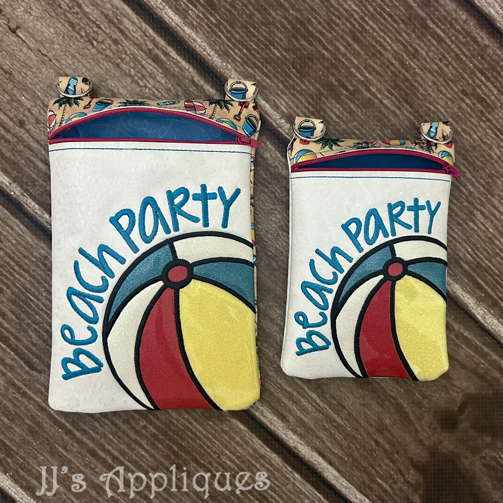 Beach Party Vinyl Zipper Purse - Lined - Image 4