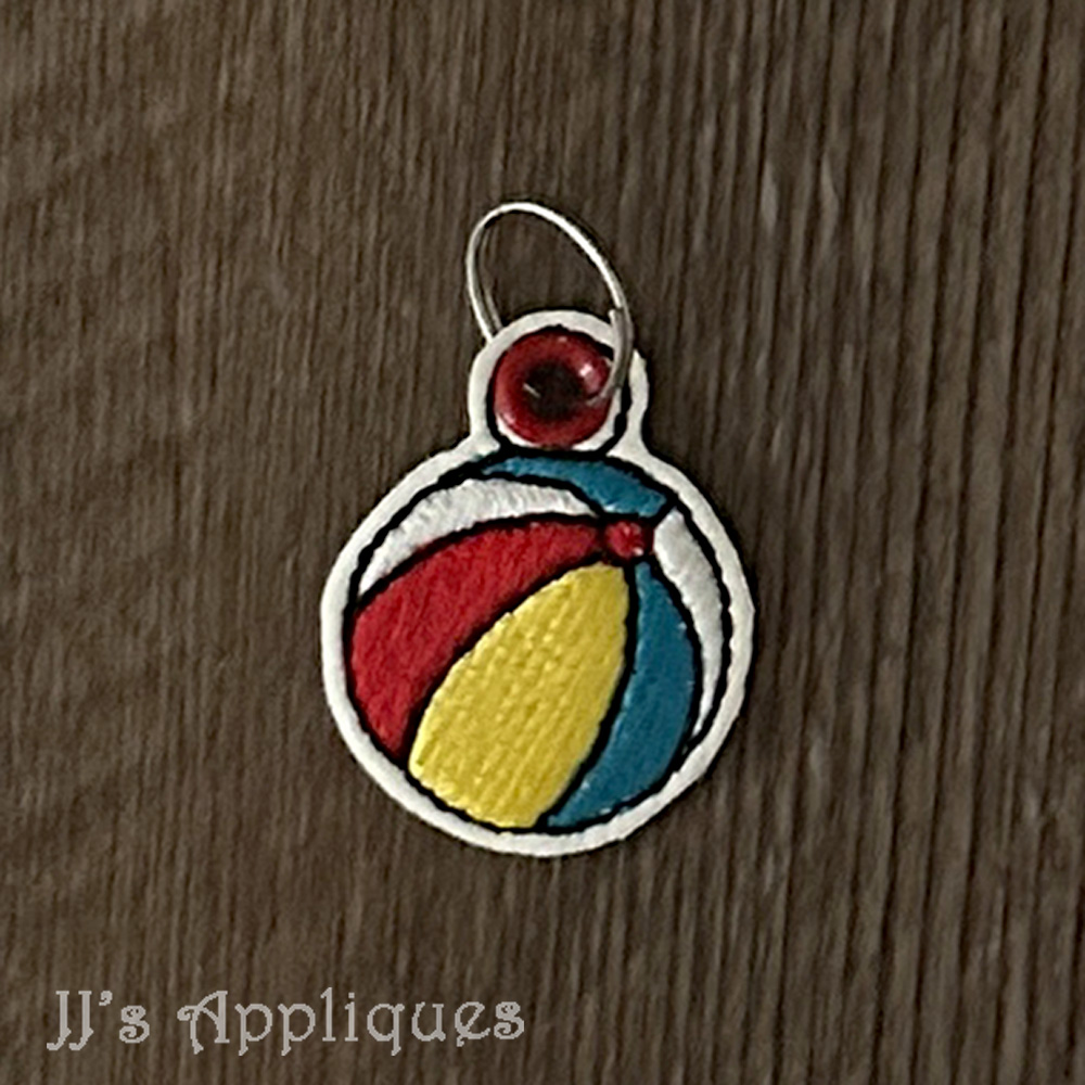 Beach Ball Zipper Pull